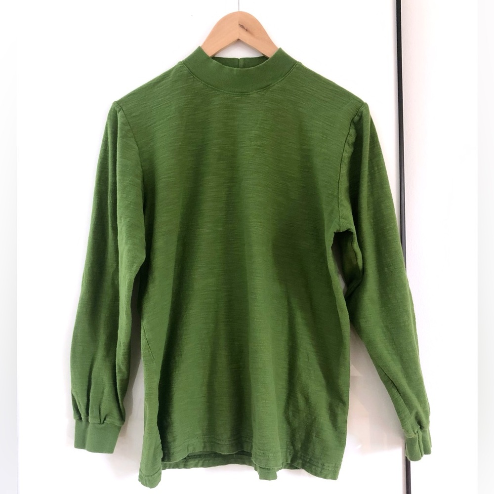 OKAYOK green mock neck